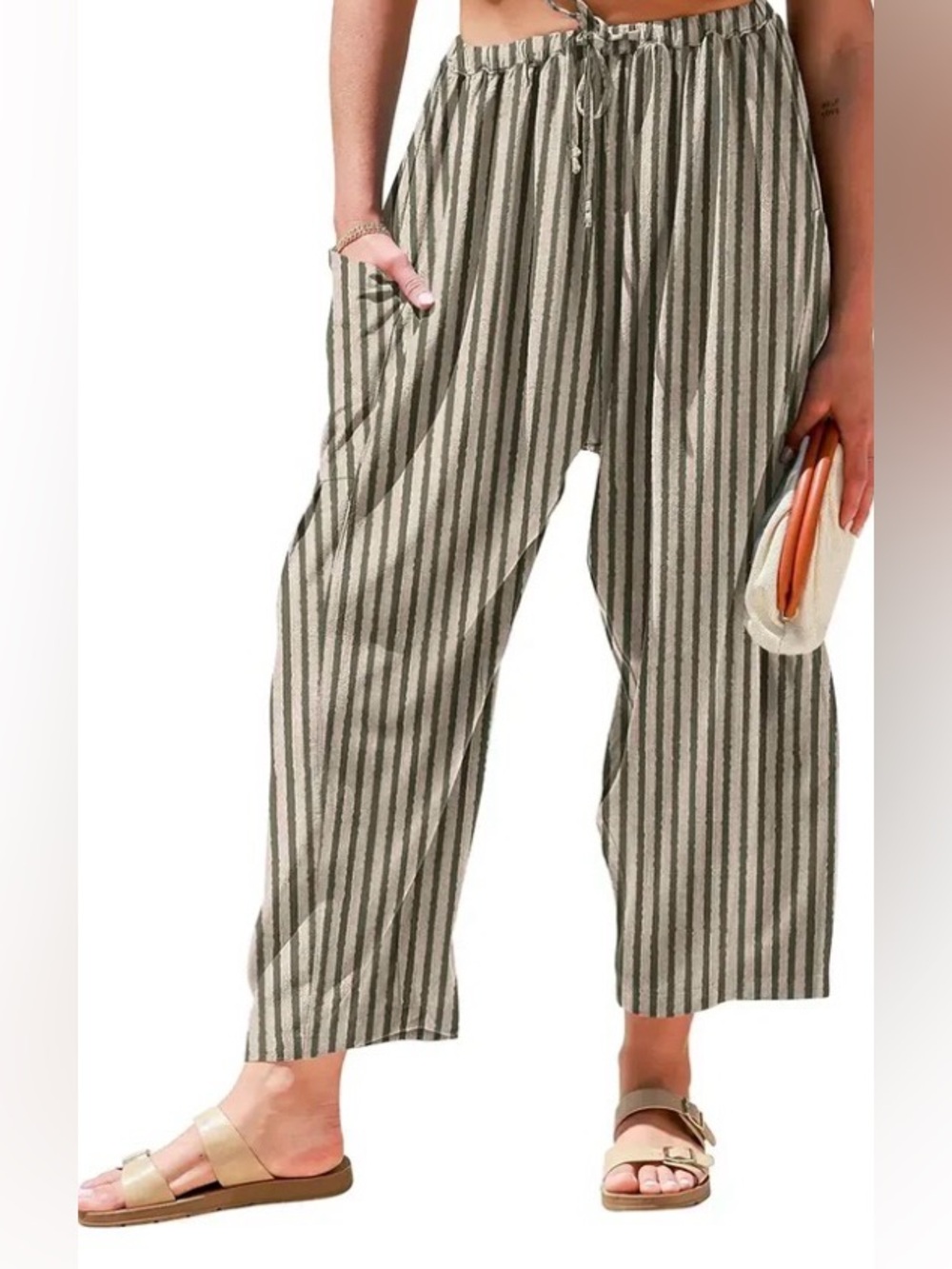 Tarse wide leg harem cropped pant XL